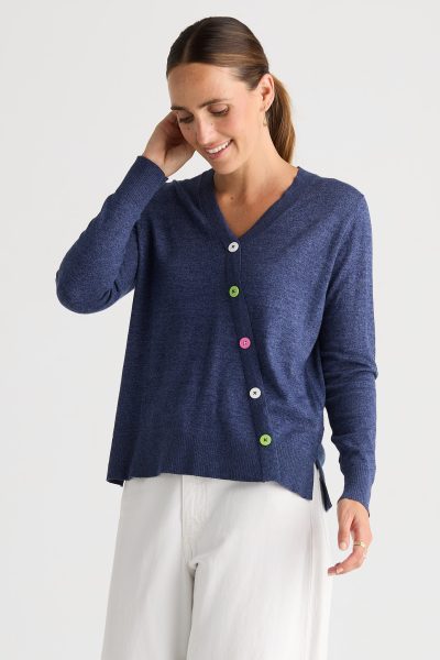Zacket & Plover - Button Angle Top ZP8801 - Denim
