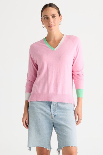 Zacket &Plover - V Accent ZP8803 - Tickled Pink