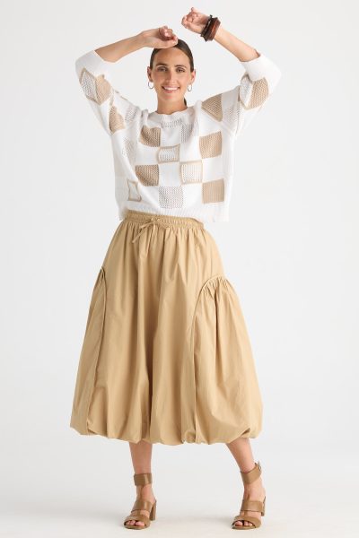 Zacket & Plover - Balloon Skirt ZP8847 - Peanut Butter