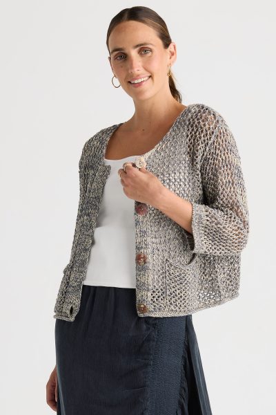 LD&CO - Colour Mix Cardi LC8866 - Graphite