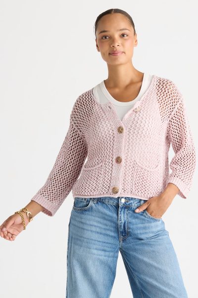 LD&CO - Colour Mix Cardi LC8866 - Rose