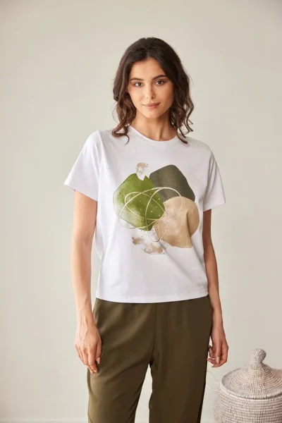Peruzzi - Print T Shirt S26223 - White
