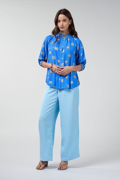 PRE SALE - Loobie’s Story - Dambulla Shirt LS3305 - Azure Multi