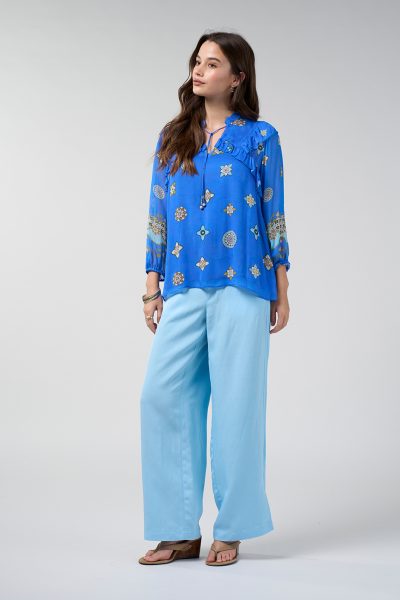 PRE SALE - Loobie’s Story - Dambulla Shirt LS3305 - Azure Multi