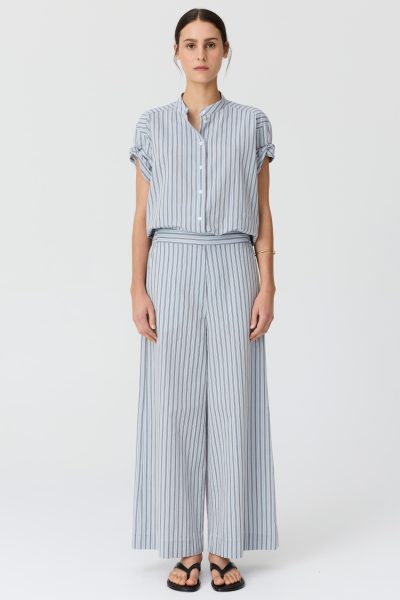 POL - Bay Pant PP5927 - Blue/Choc