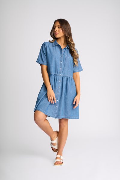 KNEWE - Olympus Dress K1082 - Washed Blue